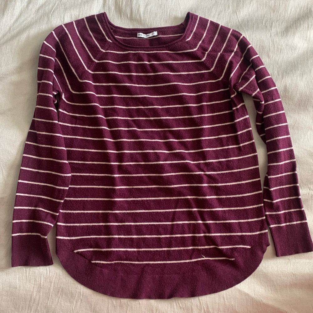 Pink Clover Striped Sweater